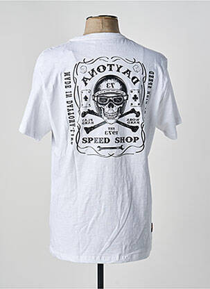 T-shirt coupe droite manches courtes blanc DAYTONA homme