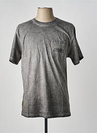 T-shirt coupe droite manches courtes gris DAYTONA homme