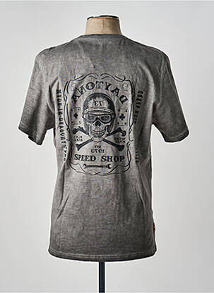 T-shirt tissage chiné manches courtes gris DAYTONA homme