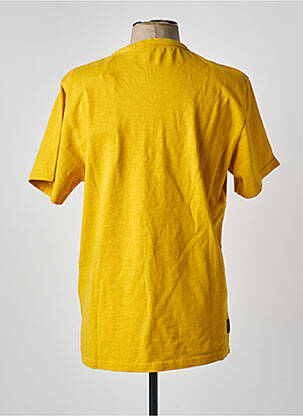 T-shirt coupe droite manches courtes jaune DAYTONA homme