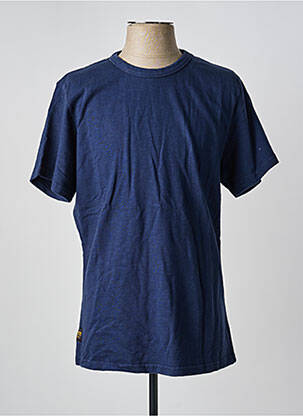 T-shirt coupe droite manches courtes bleu DAYTONA homme