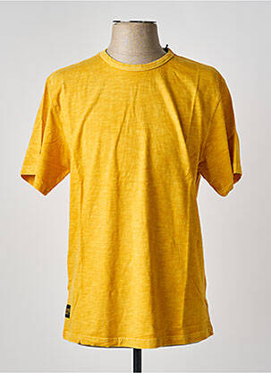 T-shirt coupe droite manches courtes jaune clair DAYTONA homme