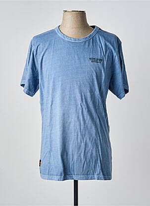 T-shirt coupe droite manches courtes bleu DAYTONA homme