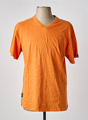 T-shirt coupe cintrée manches courtes orange clair DAYTONA homme