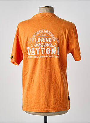 T-shirt coupe cintrée manches courtes orange clair DAYTONA homme