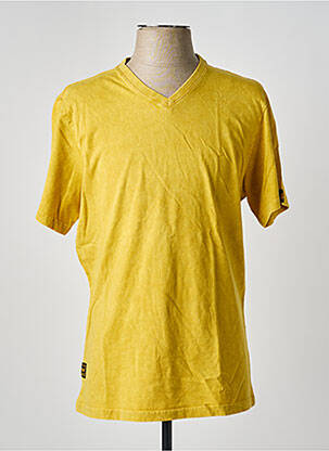 T-shirt coupe cintrée manches courtes jaune DAYTONA homme