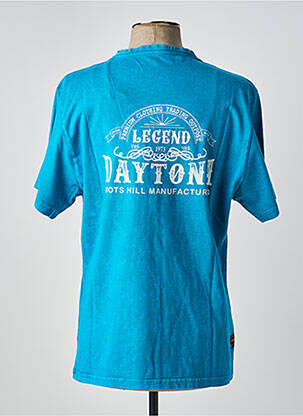 T-shirt coupe cintrée manches courtes bleu DAYTONA homme