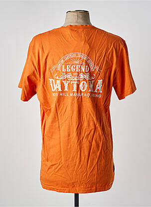 T-shirt coupe cintrée manches courtes orange DAYTONA homme