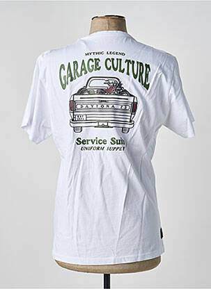 T-shirt coupe cintrée manches courtes blanc DAYTONA homme