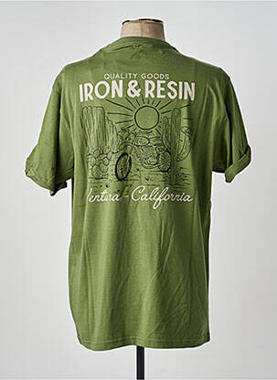 T-shirt coupe droite manches courtes vert IRON AND RESIN homme