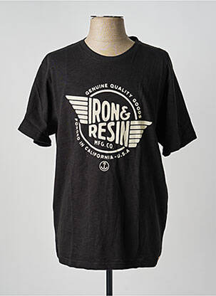 T-shirt coupe droite manches courtes noir IRON AND RESIN homme