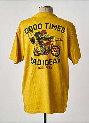 T-shirt coupe droite manches courtes jaune IRON AND RESIN homme