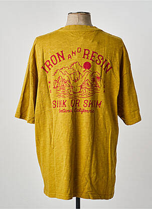 T-shirt coupe droite manches courtes jaune IRON AND RESIN homme