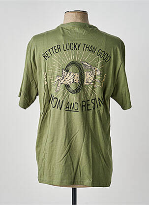 T-shirt coupe droite manches courtes vert IRON AND RESIN homme