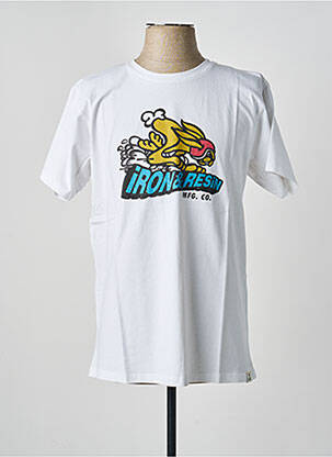 T-shirt stretch manches courtes blanc IRON AND RESIN homme