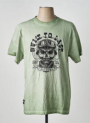 T-shirt stretch manches courtes vert DAYTONA homme