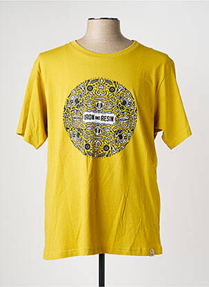 T-shirt coupe droite manches courtes jaune IRON AND RESIN homme