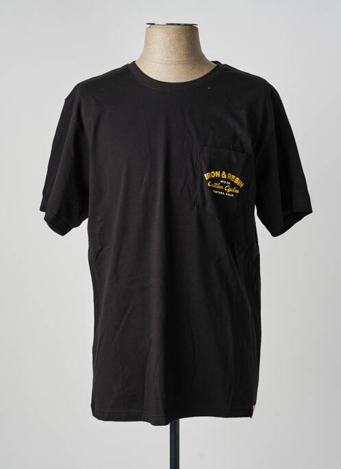 T-shirt coupe droite manches courtes noir IRON AND RESIN homme