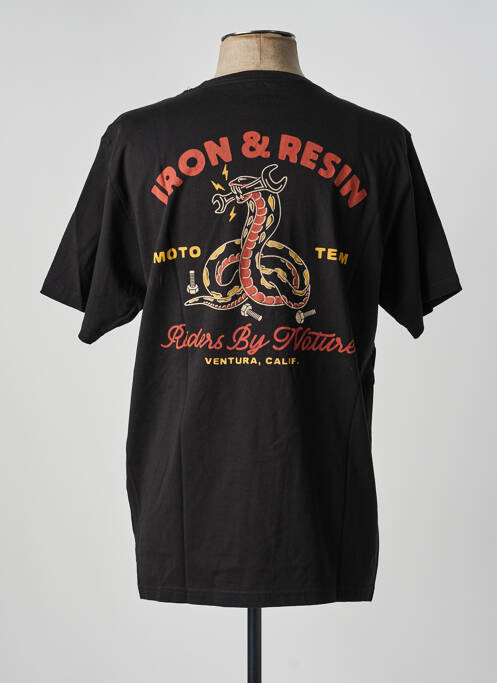 T-shirt coupe droite manches courtes noir IRON AND RESIN homme