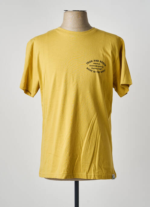 T-shirt coupe droite manches courtes jaune IRON AND RESIN homme