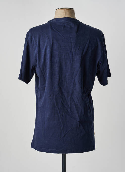 T-shirt coupe droite manches courtes bleu DAYTONA homme