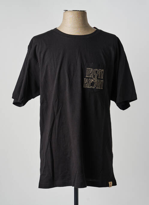 T-shirt coupe droite manches courtes noir IRON AND RESIN homme