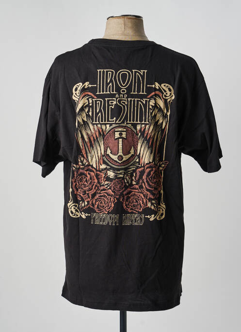 T-shirt coupe droite manches courtes noir IRON AND RESIN homme