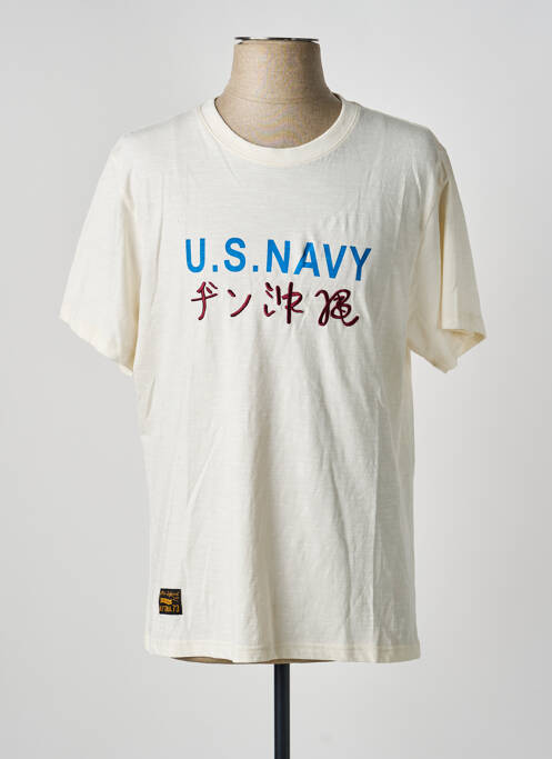 T-shirt broderie manches courtes blanc DAYTONA homme