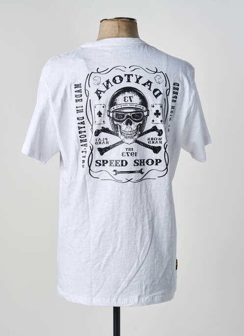T-shirt coupe droite manches courtes blanc DAYTONA homme