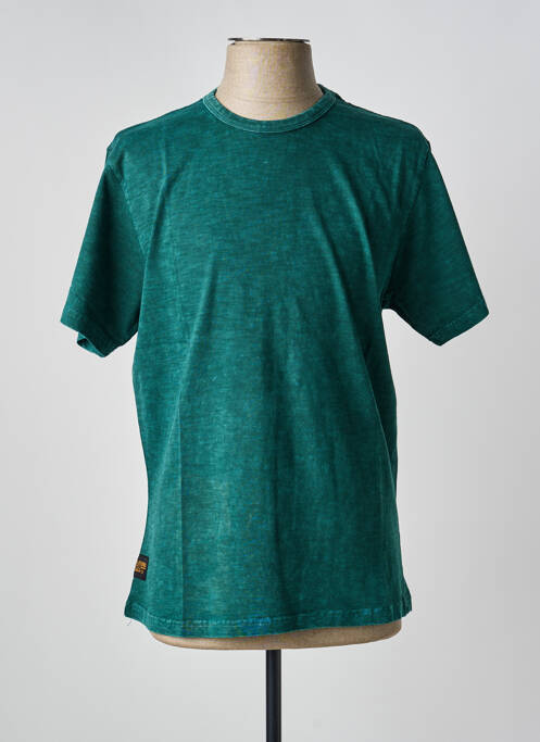 T-shirt coupe droite manches courtes vert clair DAYTONA homme