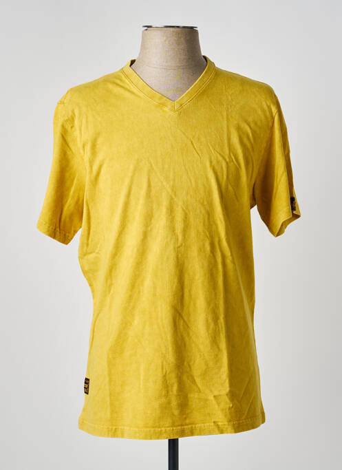 T-shirt coupe cintrée manches courtes jaune DAYTONA homme