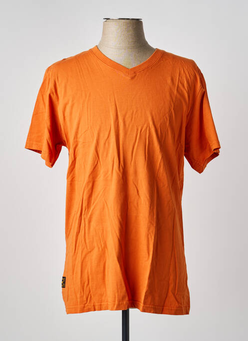 T-shirt coupe cintrée manches courtes orange DAYTONA homme