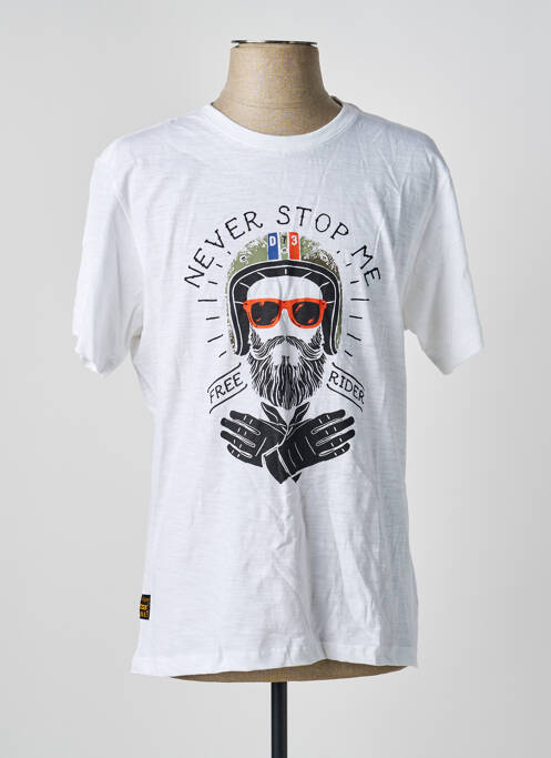 T-shirt coupe droite manches courtes blanc DAYTONA homme