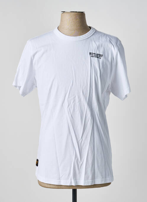 T-shirt coupe cintrée manches courtes blanc DAYTONA homme