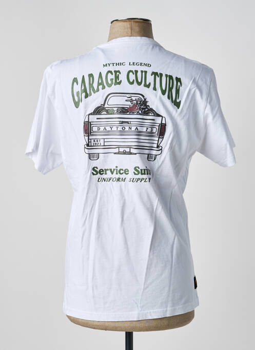 T-shirt coupe cintrée manches courtes blanc DAYTONA homme