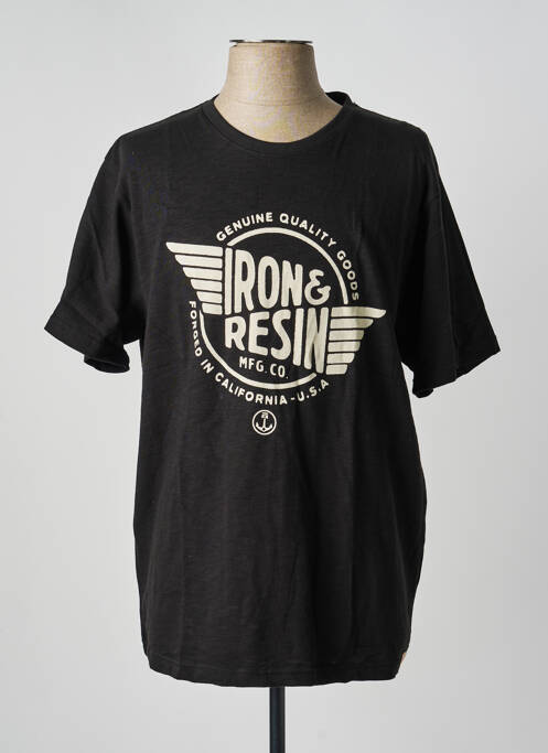 T-shirt coupe droite manches courtes noir IRON AND RESIN homme