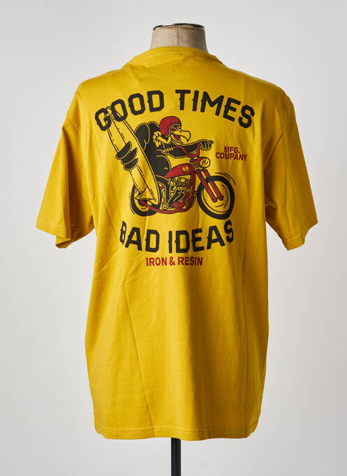 T-shirt coupe droite manches courtes jaune IRON AND RESIN homme
