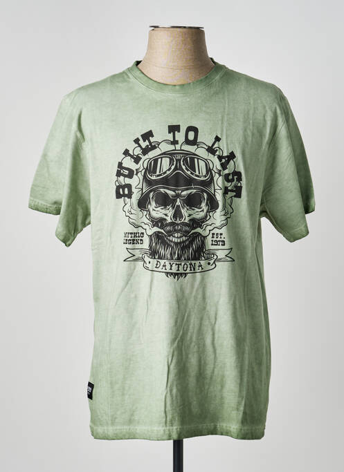 T-shirt stretch manches courtes vert DAYTONA homme