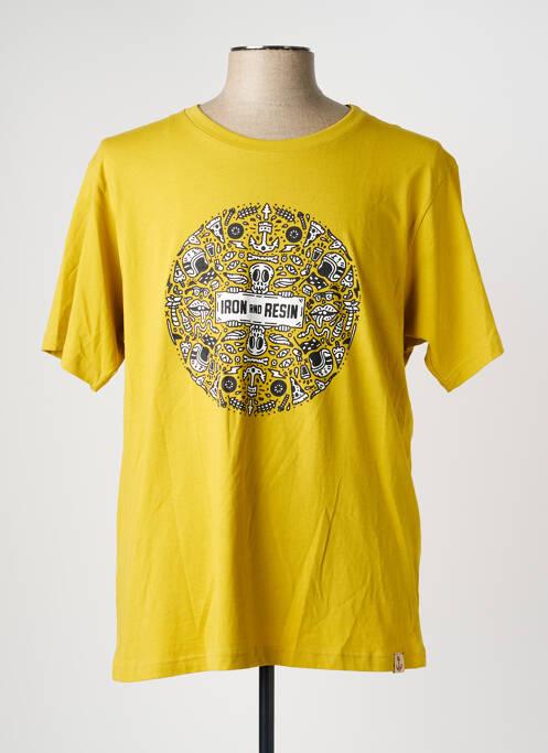 T-shirt coupe droite manches courtes jaune IRON AND RESIN homme
