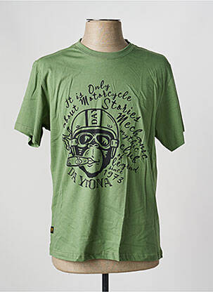 T-shirt stretch manches courtes vert DAYTONA homme
