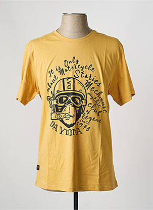 T-shirt stretch manches courtes jaune DAYTONA homme