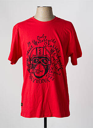 T-shirt stretch manches courtes rouge DAYTONA homme
