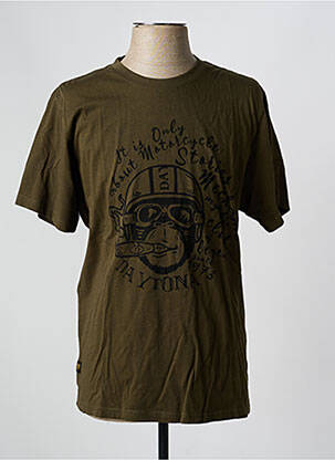 T-shirt stretch manches courtes vert DAYTONA homme
