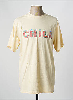 T-shirt stretch manches courtes beige IRON AND RESIN homme