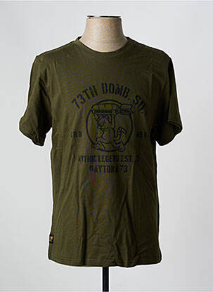 T-shirt stretch manches courtes vert DAYTONA homme