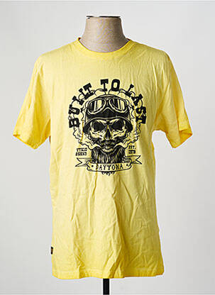 T-shirt stretch manches courtes jaune DAYTONA homme