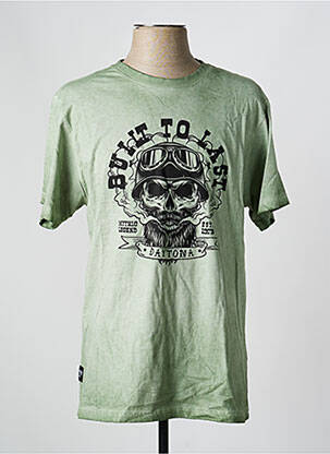 T-shirt stretch manches courtes vert DAYTONA homme