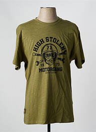 T-shirt coupe droite manches courtes vert DAYTONA homme