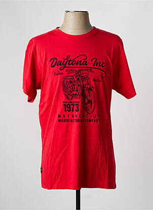 T-shirt stretch manches courtes rouge DAYTONA homme