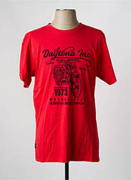 T-shirt stretch manches courtes rouge DAYTONA homme